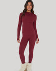 Ribbed Base Layer Set - Cabernet