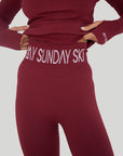 Ribbed Base Layer Set - Cabernet