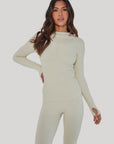 Ribbed Base Layer Set - Cream