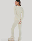 Ribbed Base Layer Set - Cream
