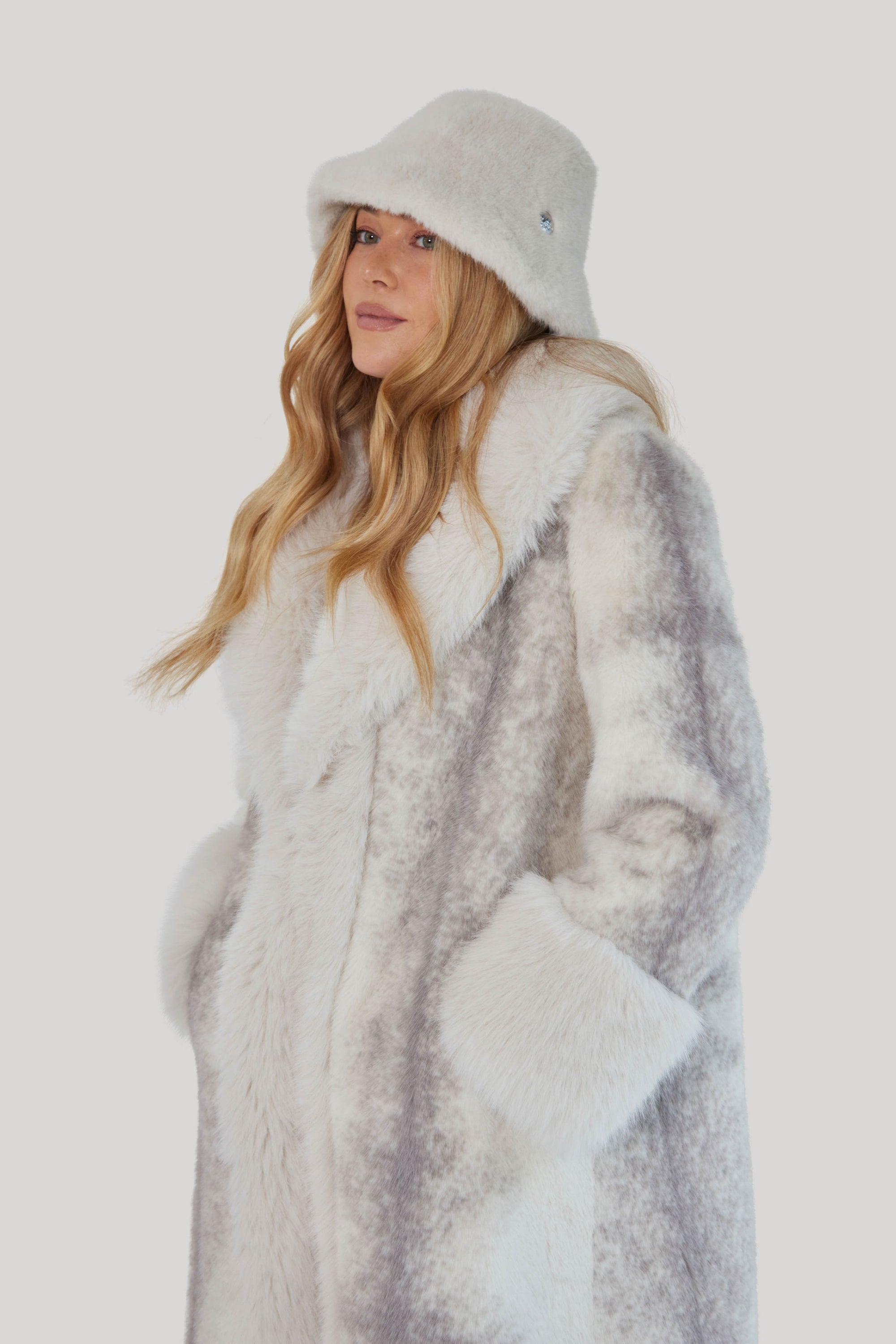 Faux Mink Fur Coat