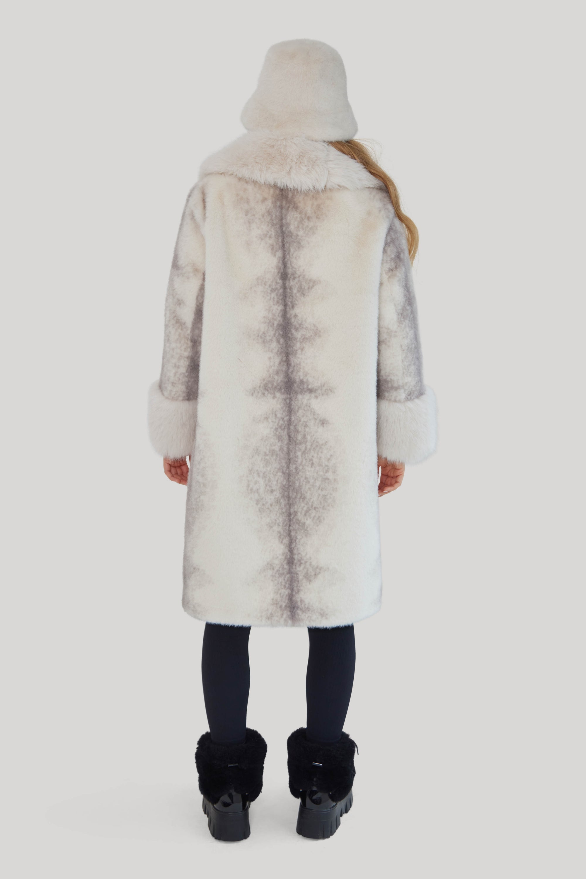 Faux Mink Fur Coat