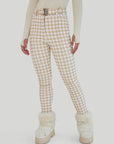 Slalom Ski Pants - Nude Houndstooth