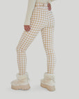 Slalom Ski Pants - Nude Houndstooth