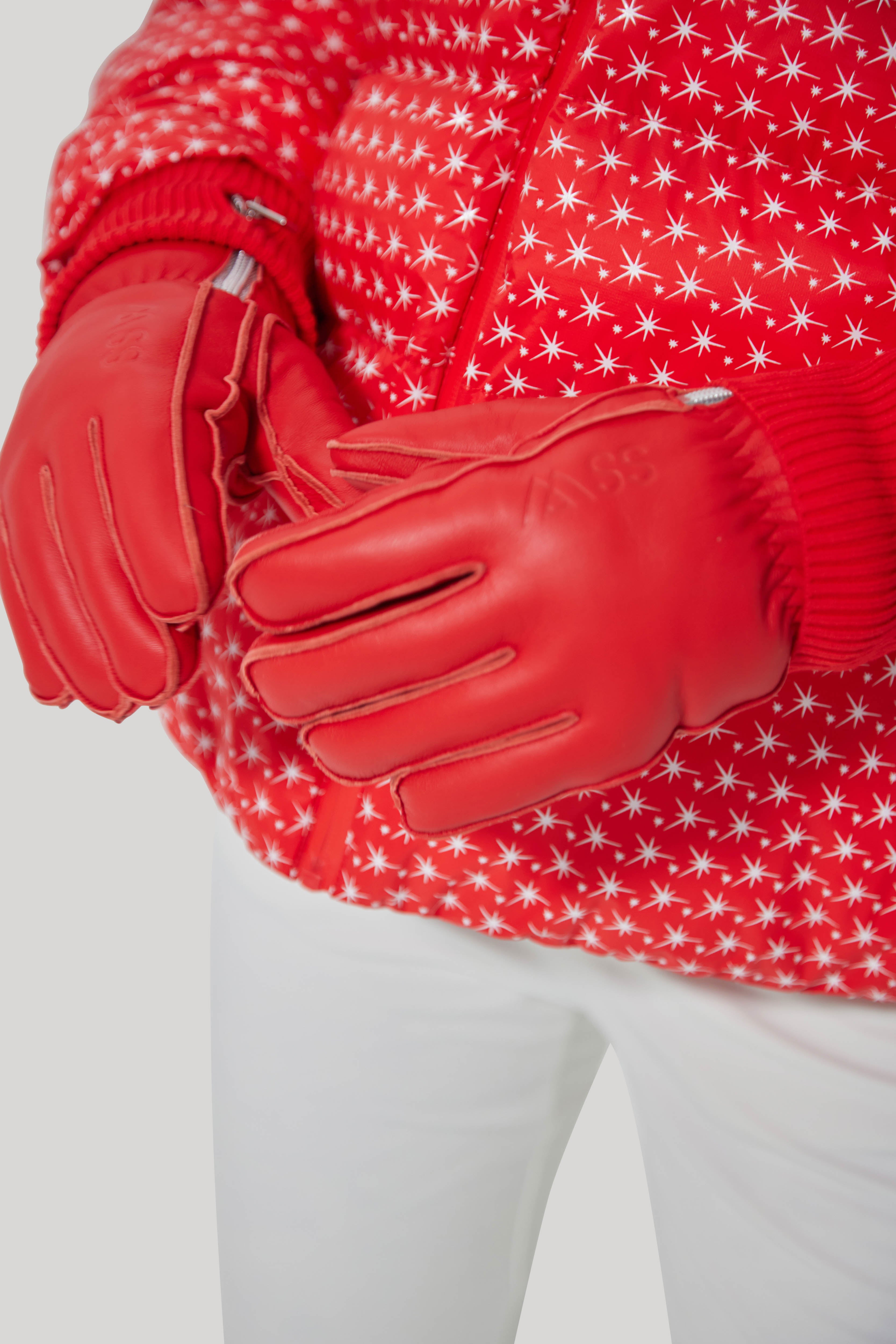 Wanderlust Shearling Ski Gloves Red – My Sunday Ski