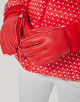 Wanderlust Shearling Ski Gloves - Red