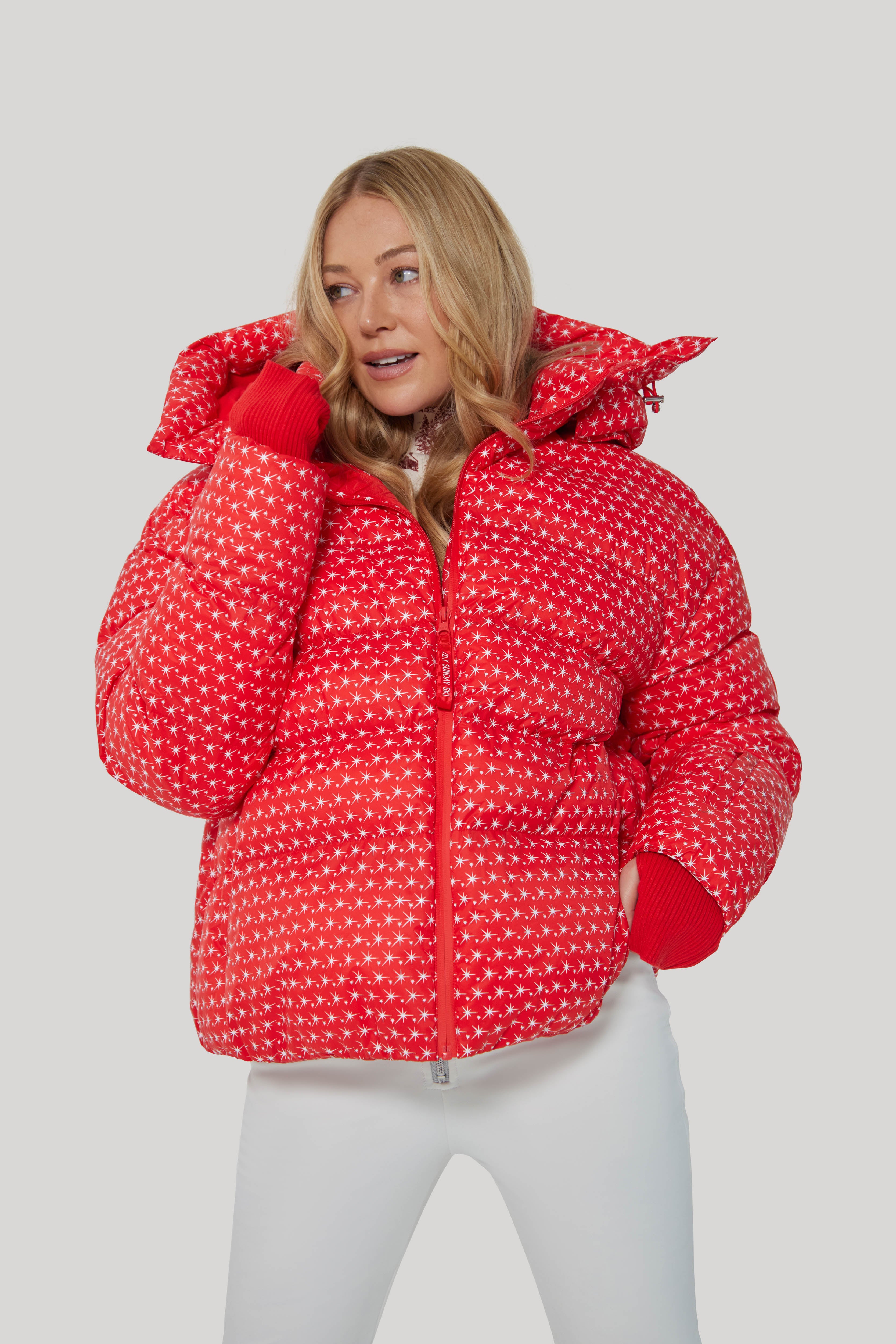Apricity Ski Jacket Red White - Main Image