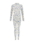 Toile de Jouy Base Layer Set - Blue