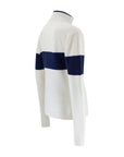 Merino Varsity Quarter Zip - Cream / Navy