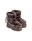 Lug Tread Shearling Snow Boots - Short Chocolate