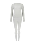 Ribbed Base Layer Set - Soft Grey
