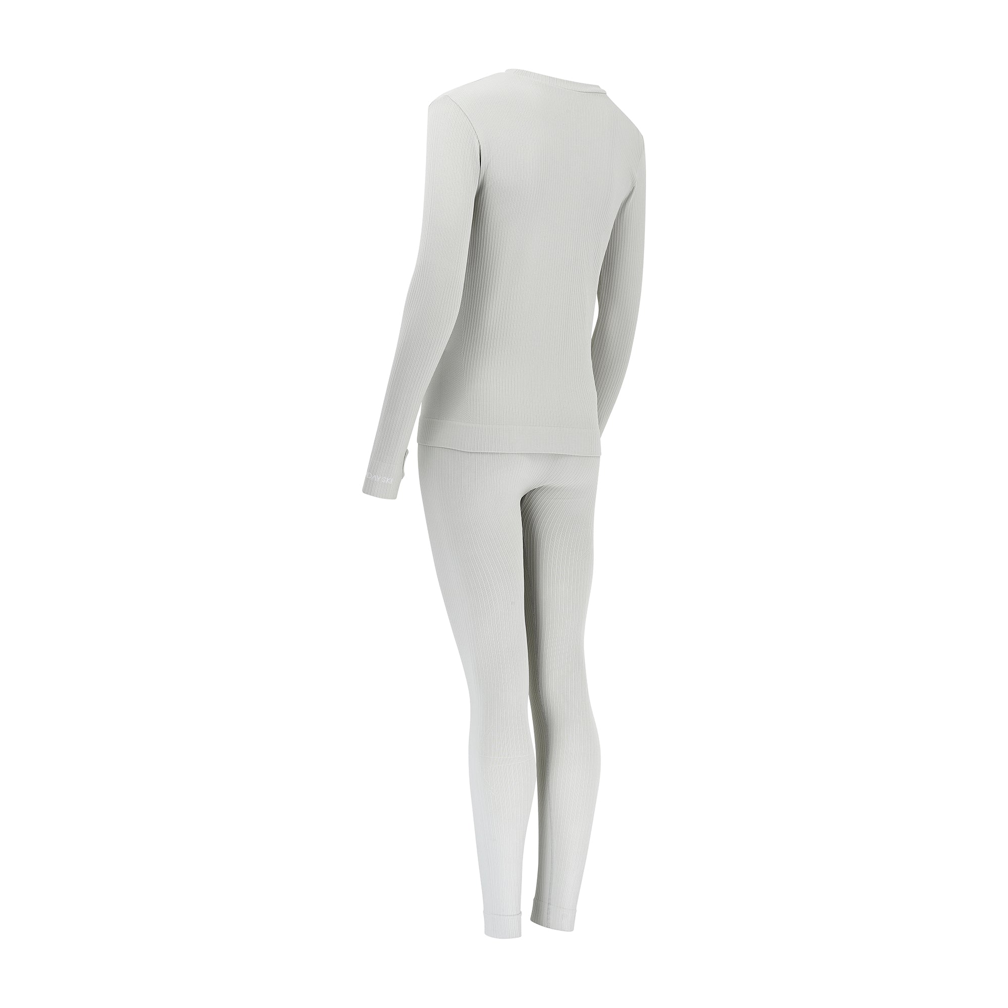 Ribbed Base Layer Set - Soft Grey