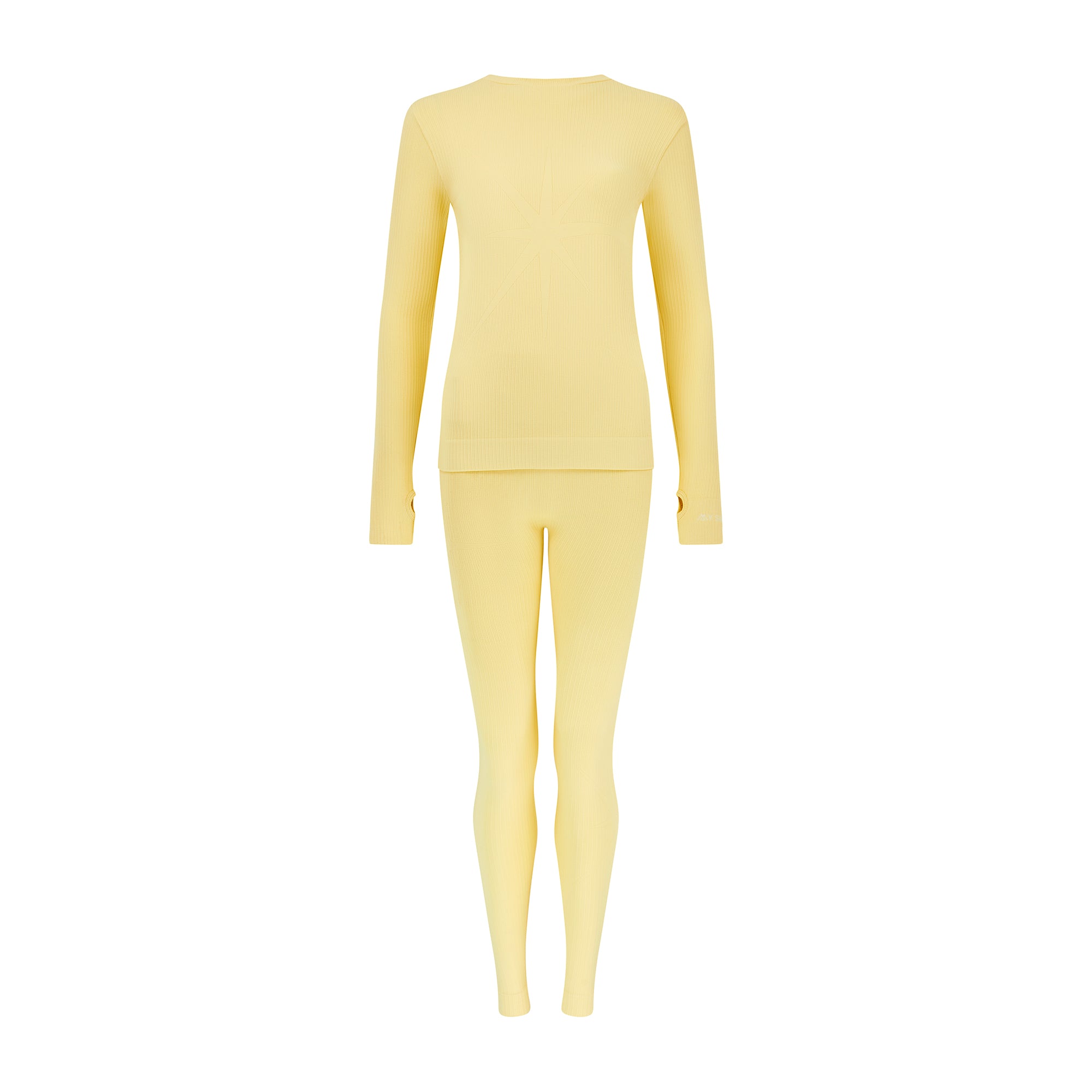 Ribbed Base Layer Set - Butter Yellow