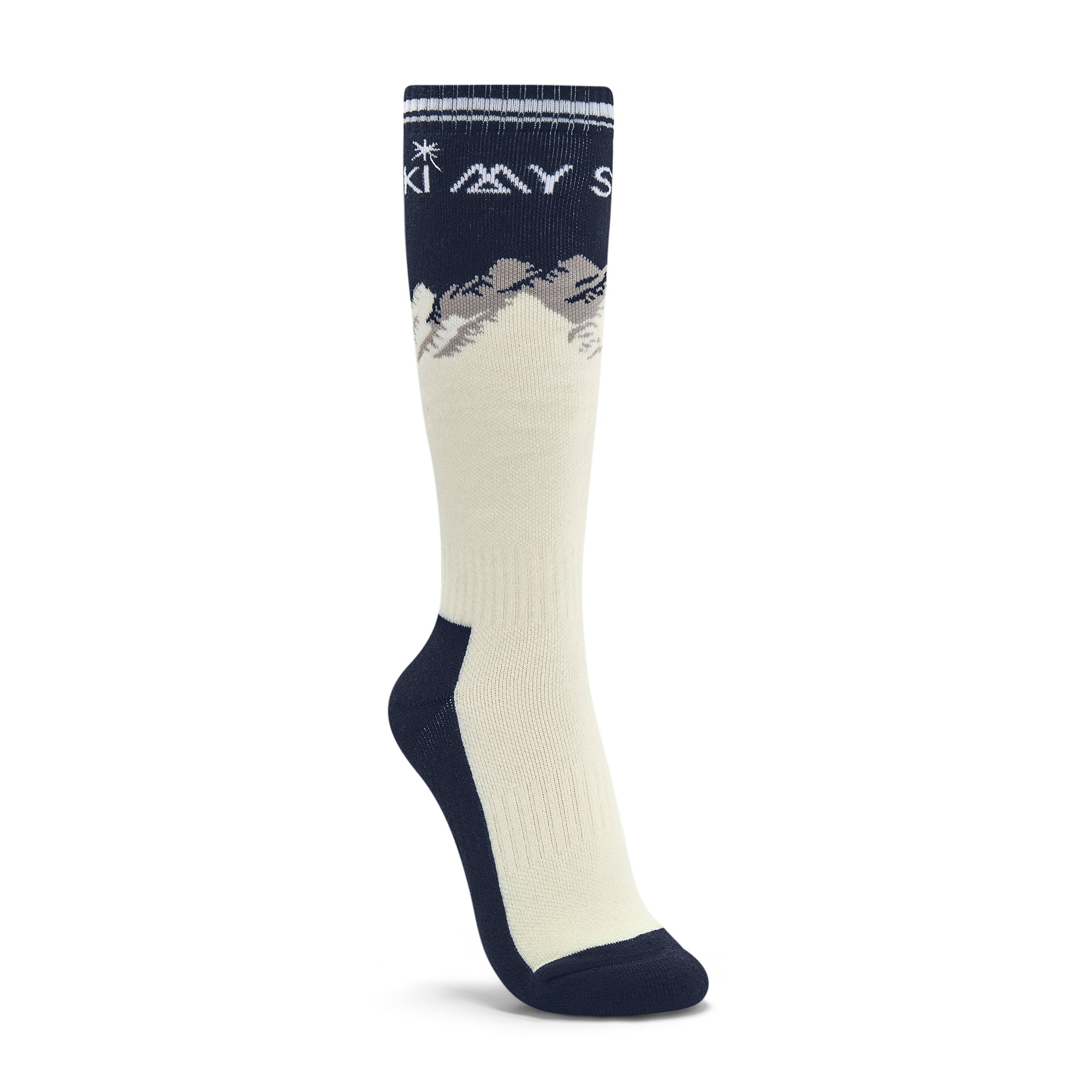 Merino Blend Performance Ski Sock - Navy
