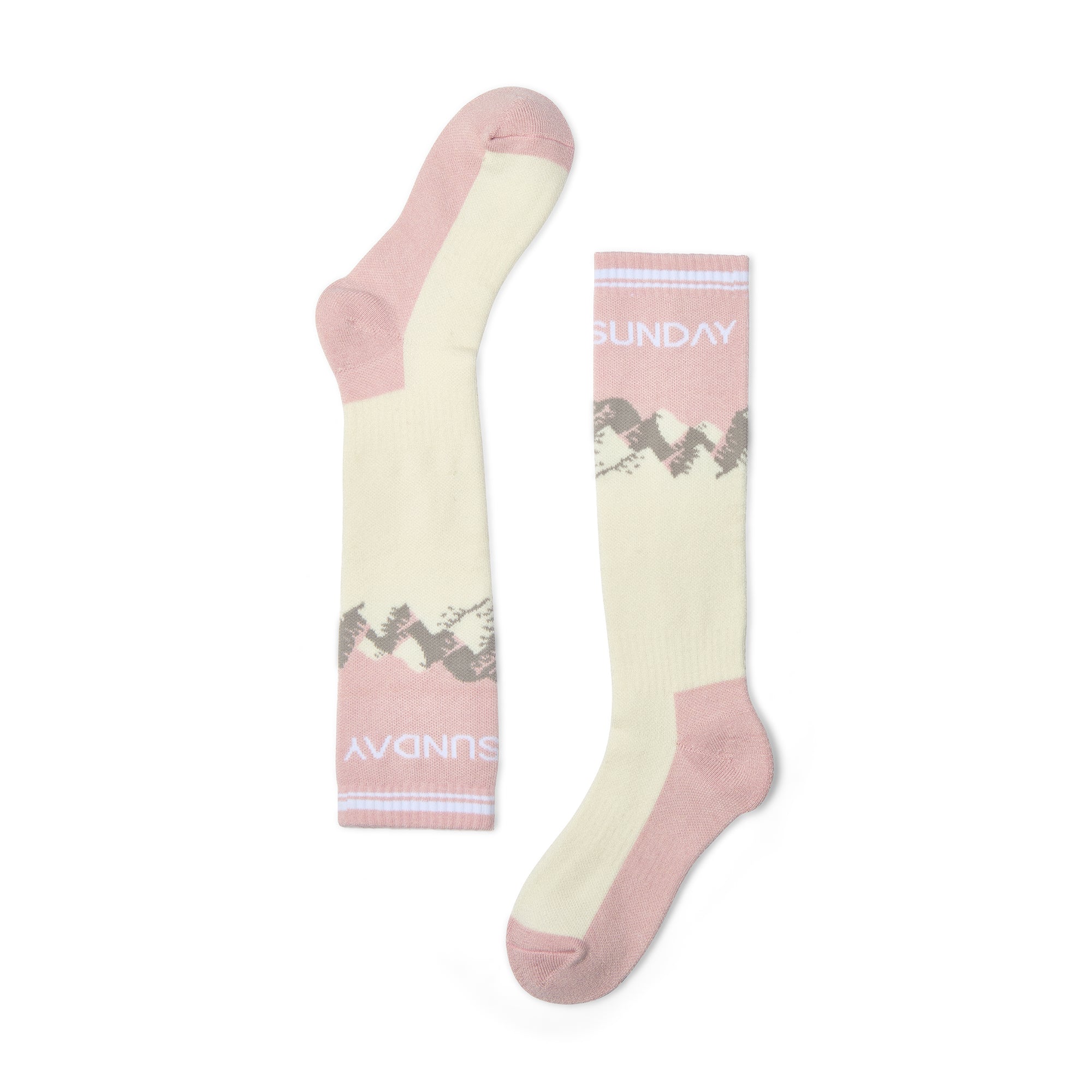 Merino Blend Performance Ski Sock - Pink
