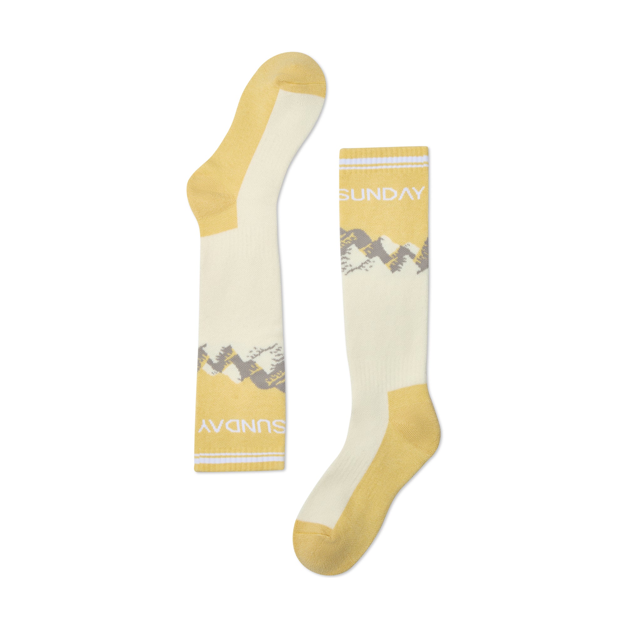 Merino Blend Performance Ski Sock - Yellow