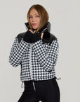 Cropped Bomber Ski Jacket – Houndstooth
