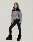 Cropped Bomber Ski Jacket – Houndstooth