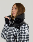 Cropped Bomber Ski Jacket – Houndstooth