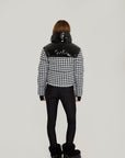 Cropped Bomber Ski Jacket – Houndstooth