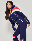 Chevron Ski Suit - Navy