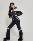 Chevron Ski Suit - Black