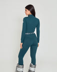 Chevron Base Layer Set - Forest Green
