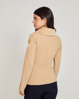 Ribbed Zip Up Mid Layer - Camel