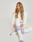 Merino Blend Performance Ski Sock - Lilac