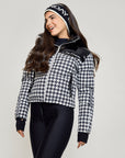 Cropped Bomber Ski Jacket – Houndstooth
