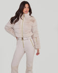 Altitude Faux Fur Ski Suit - Crème