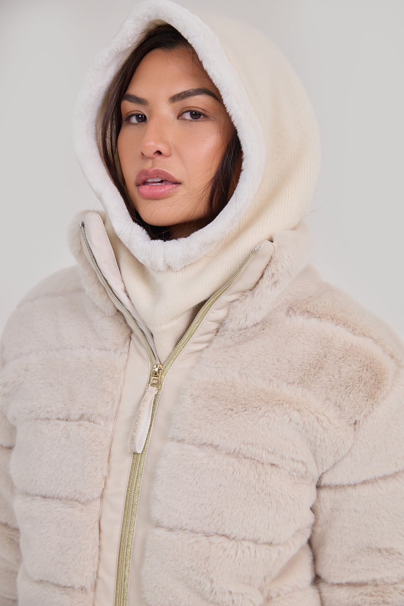 Ski Hood / Snood - Cream