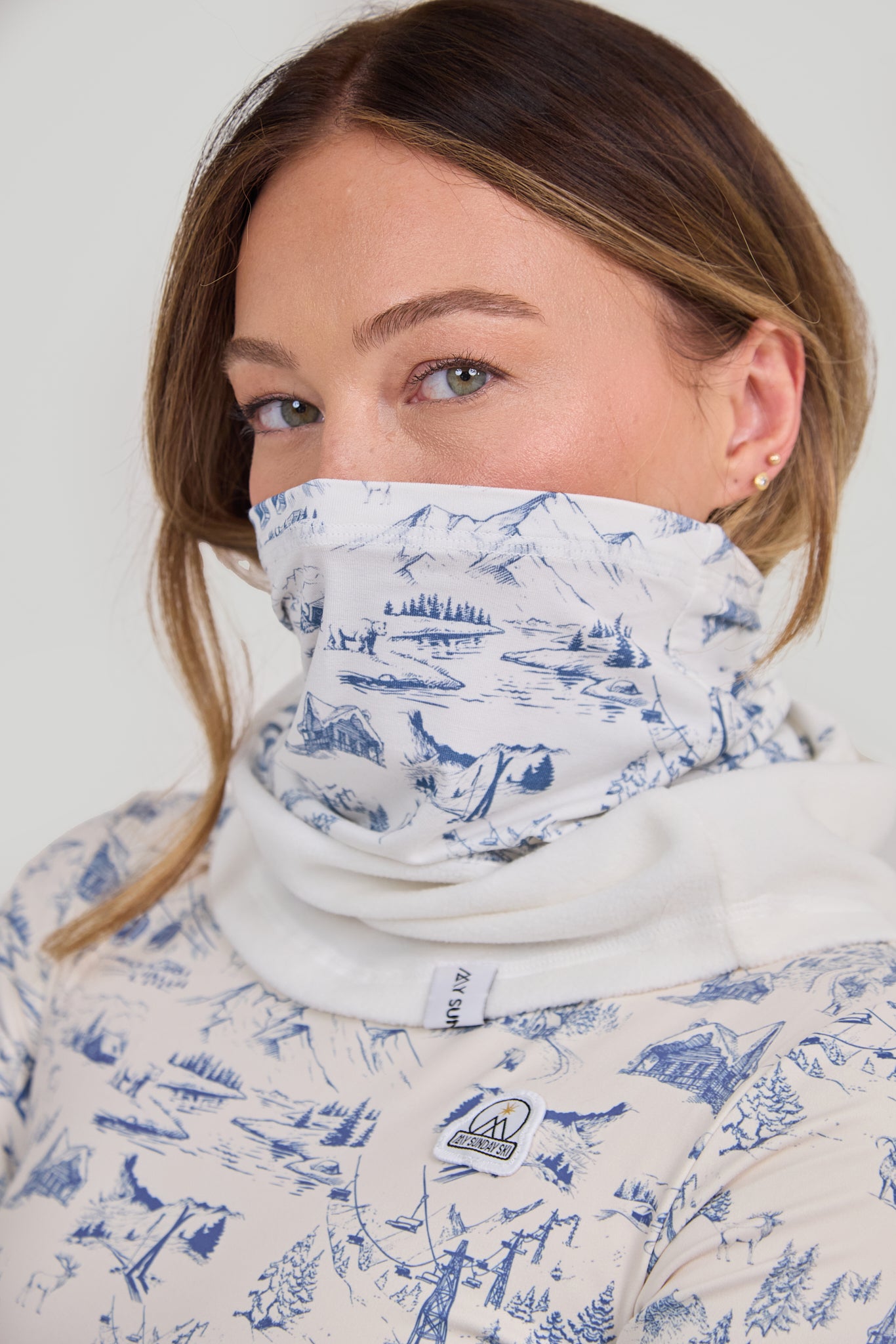 Face & Neck Gaiter - Toile de Jouy