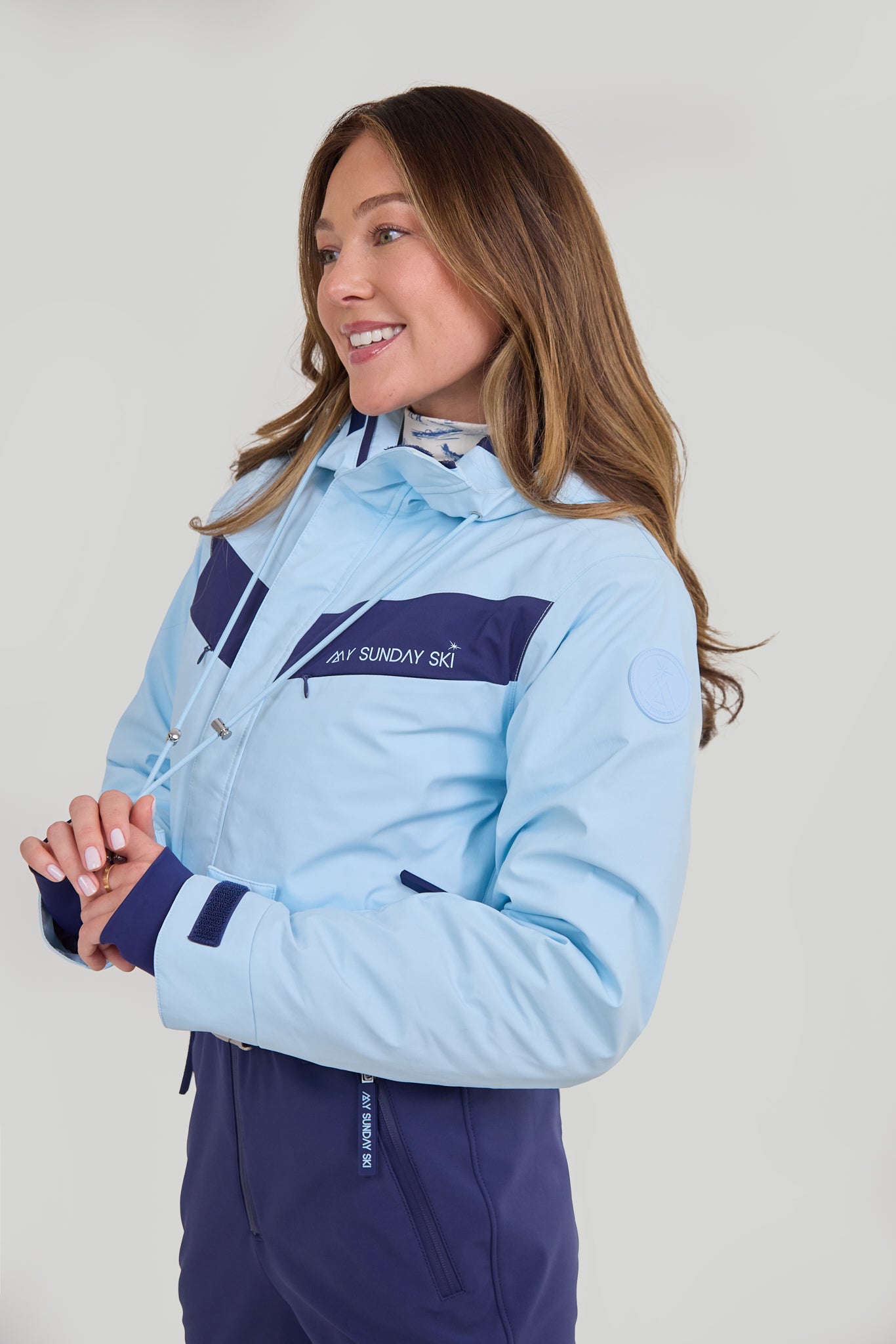 Zenith Ski Suit - Sky Blue / Navy – My Sunday Ski