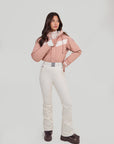 Zenith Ski Suit - Dusty Pink / White
