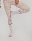 Merino Blend Performance Ski Sock - Pink