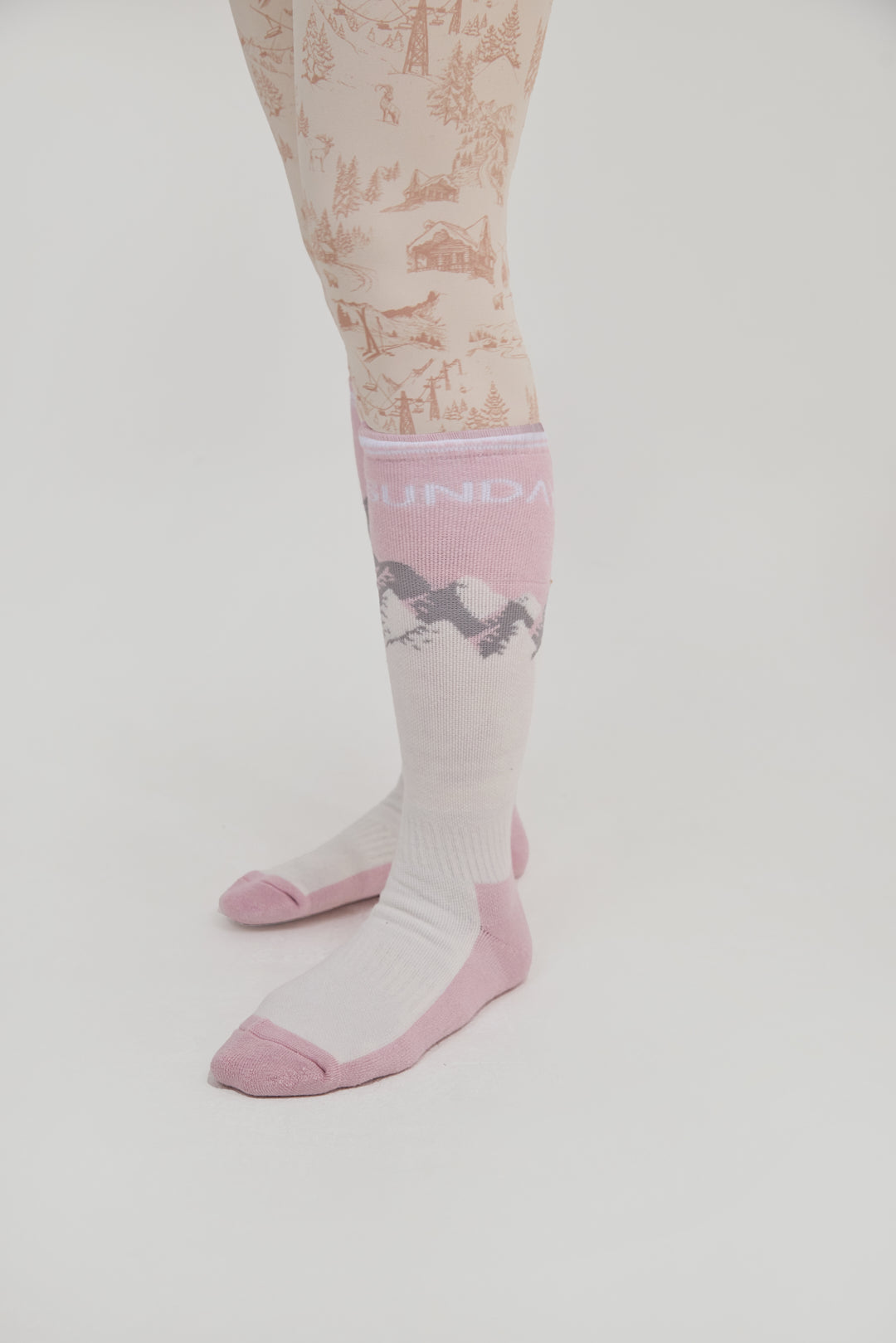 Merino Blend Performance Ski Sock - Pink