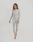 Ribbed Base Layer Set - Soft Grey