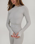 Ribbed Base Layer Set - Soft Grey