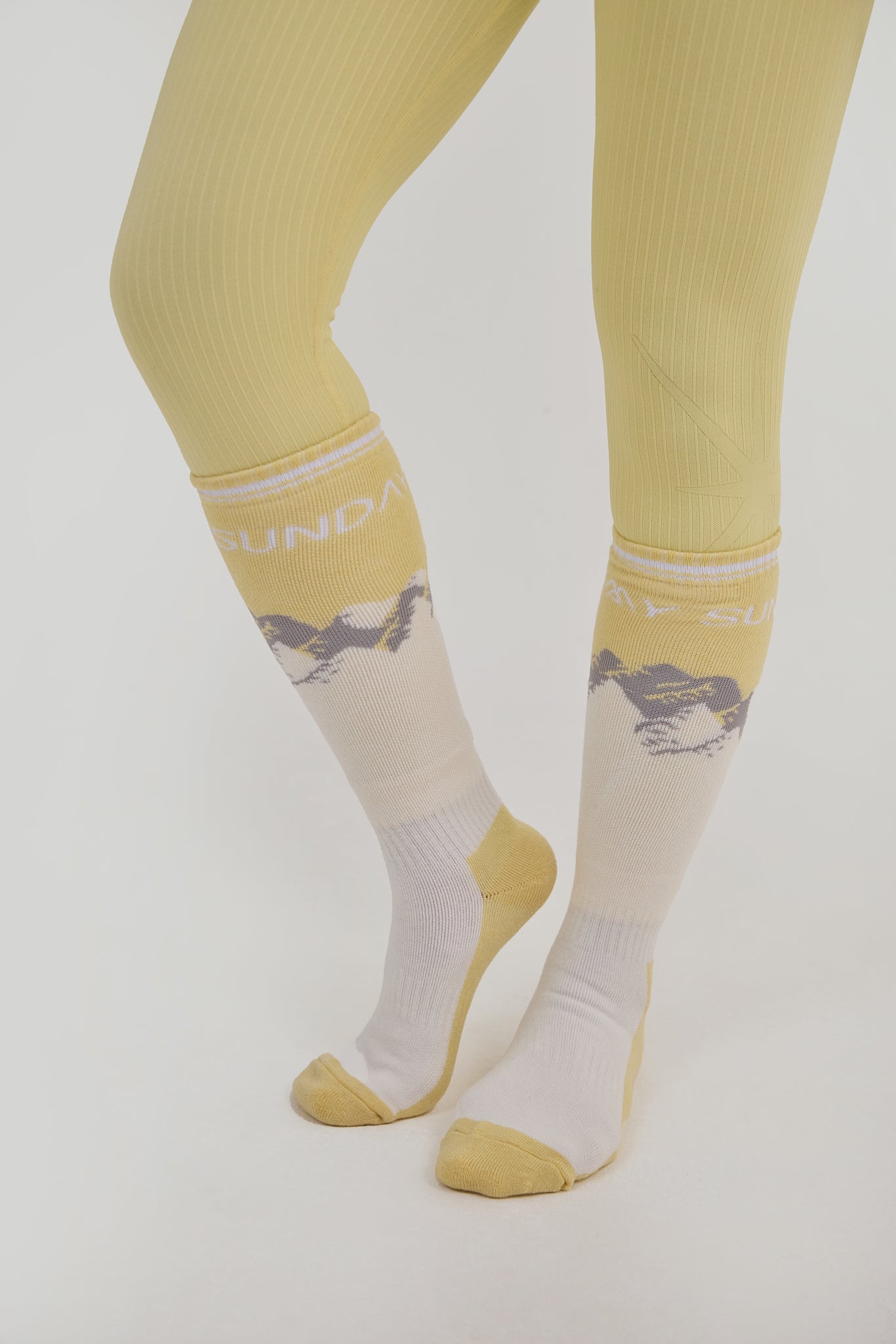 Merino Blend Performance Ski Sock - Yellow