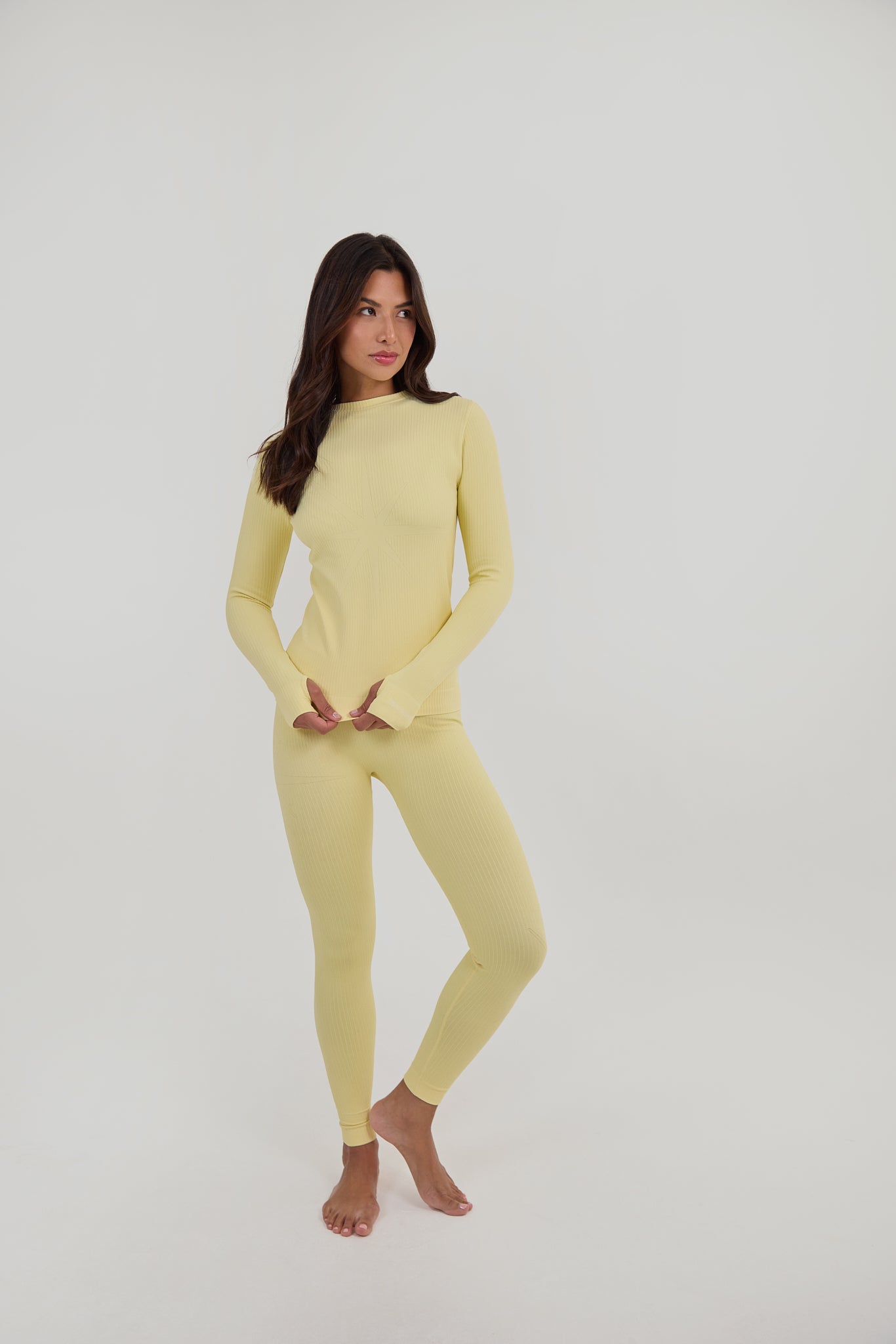 Ribbed Base Layer Set - Butter Yellow