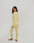 Ribbed Base Layer Set - Butter Yellow