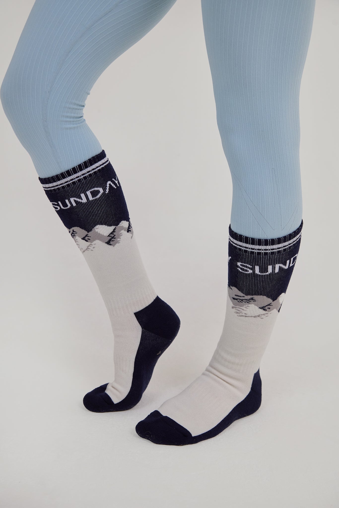 Merino Blend Performance Ski Sock - Navy