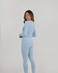 Ribbed Base Layer Set - Sky Blue