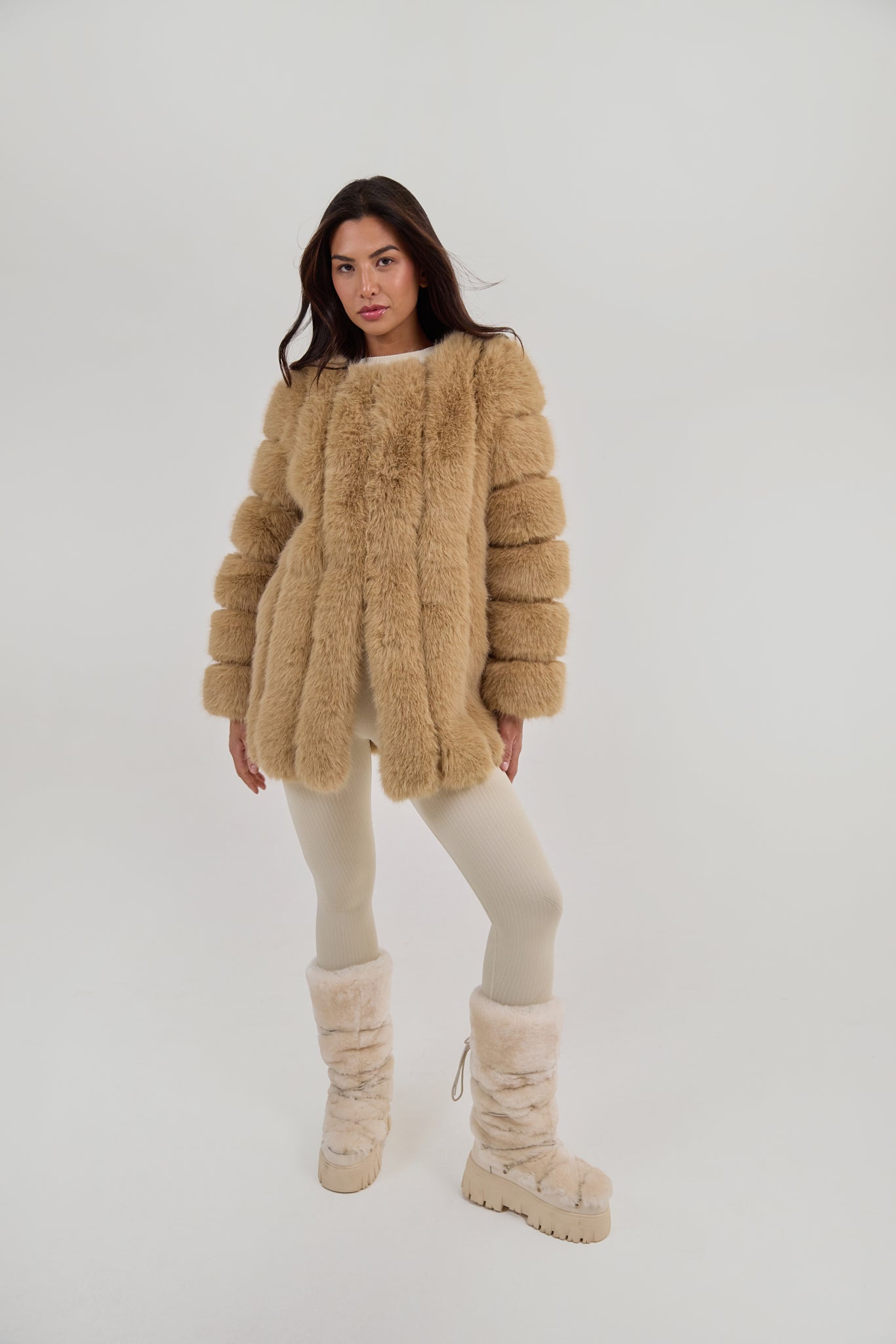 Faux Fox Fur Coat