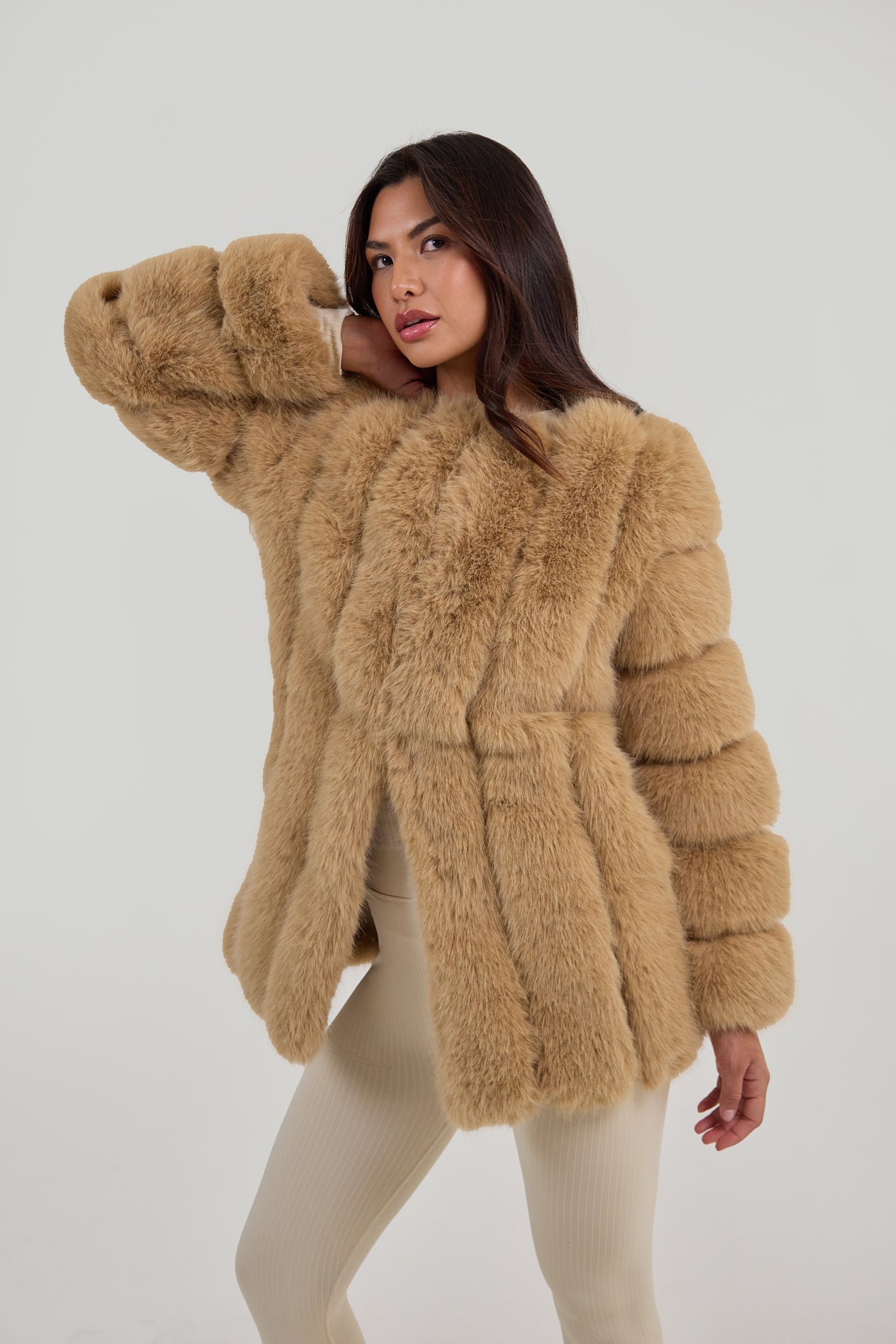 Faux Fox Fur Coat