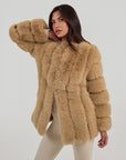 Faux Fox Fur Coat