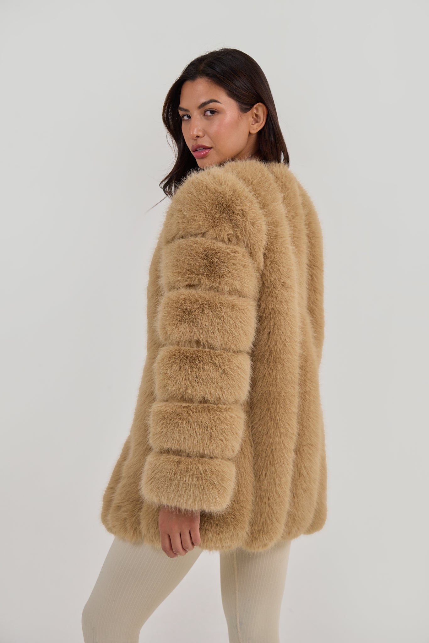 Faux Fox Fur Coat