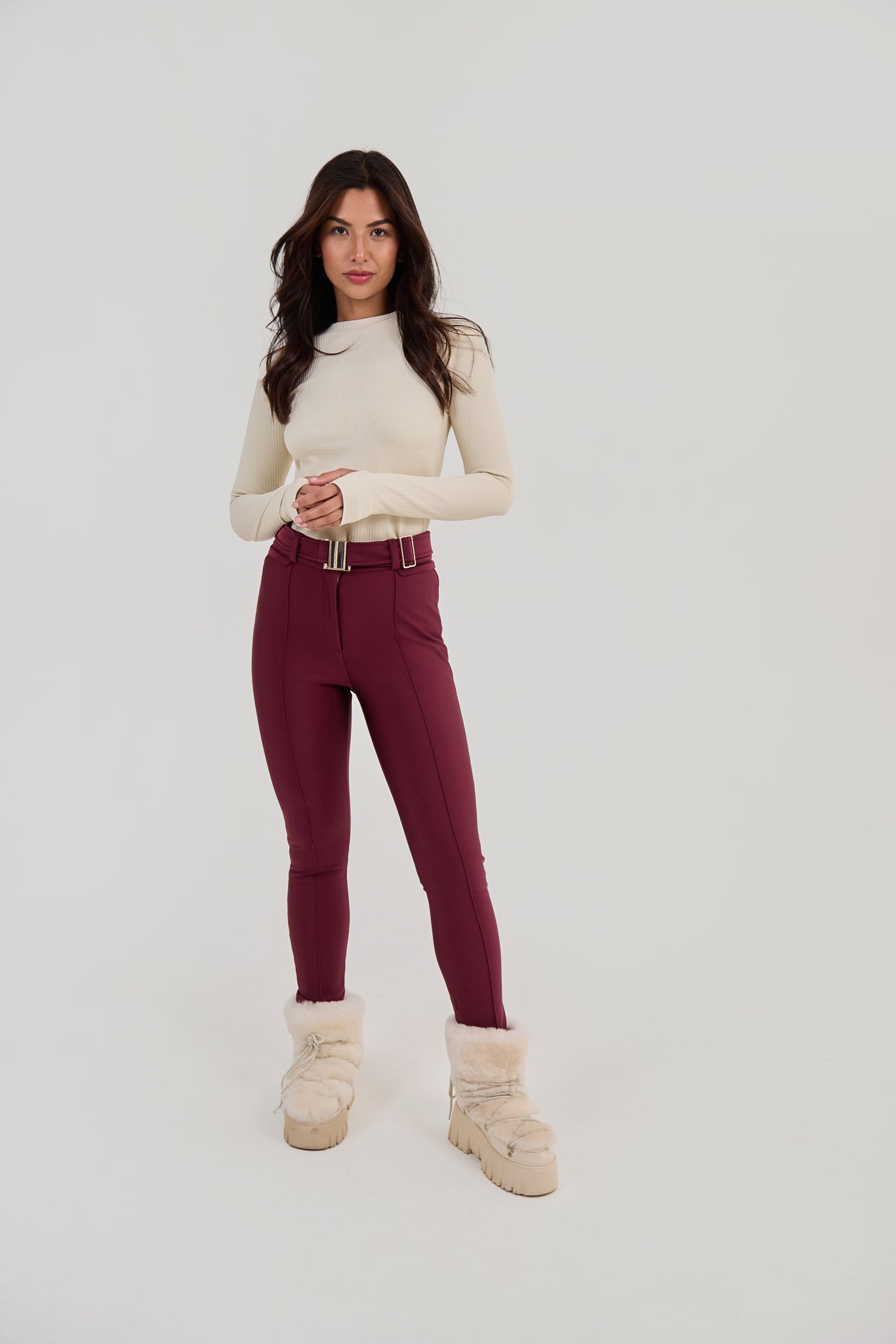 Slalom Ski Pants - Burgundy