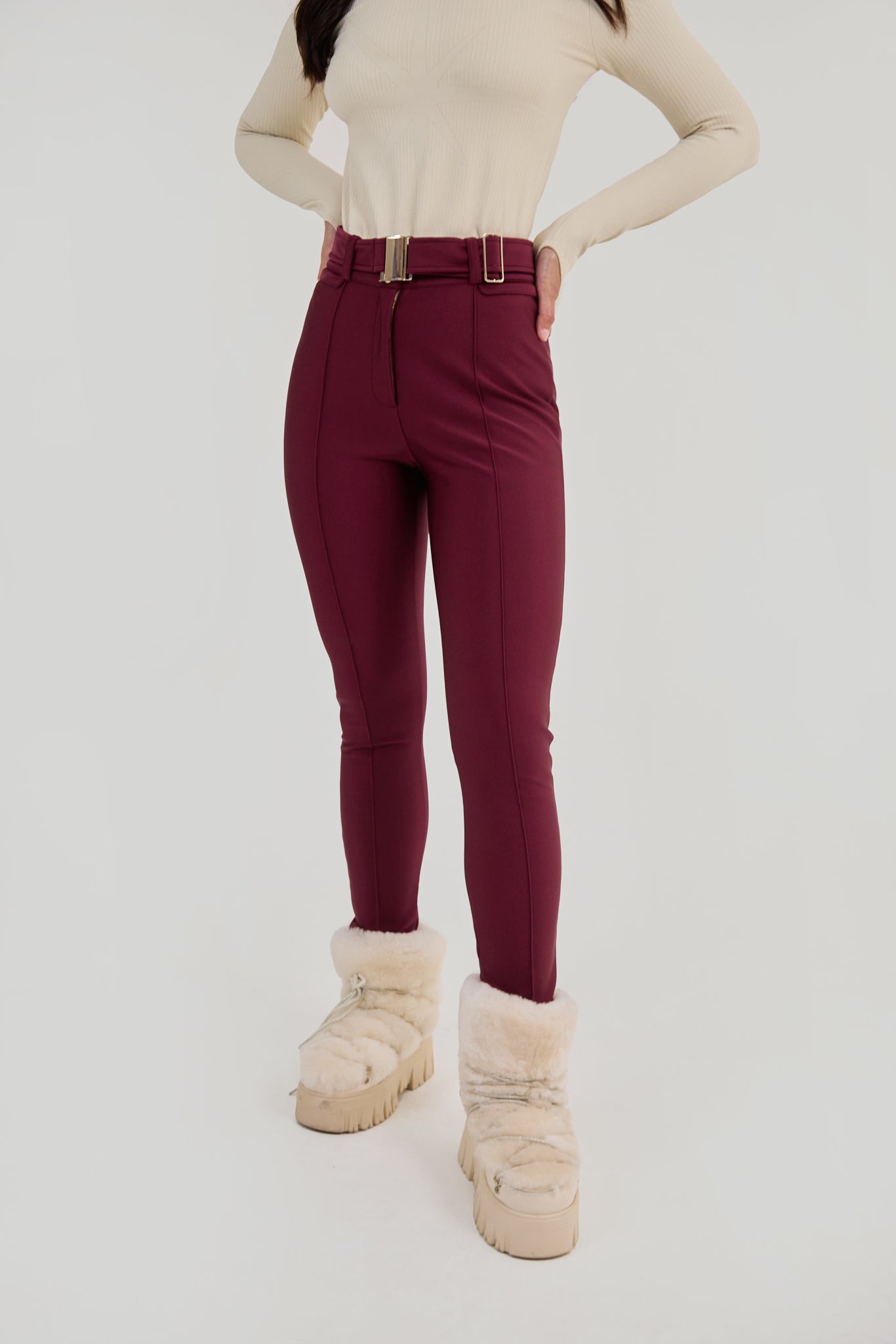 Slalom Ski Pants - Burgundy